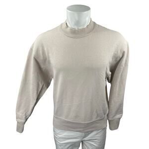 COS Men's Beige Long Sleeve Crew Neck Oversized Sweater Sweatshirt Top Size XS